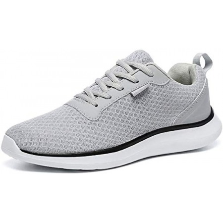 Men's Breathable Mesh Tennis Shoes Comfortable Gym Sneakers Lightweight Athletic Running Shoes Light Grey